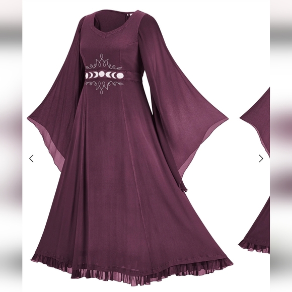 Holy Clothing Selene Maxi Moon Blue Women's Dress Size XL/1X Priestess Cosplay - Picture 13 of 15